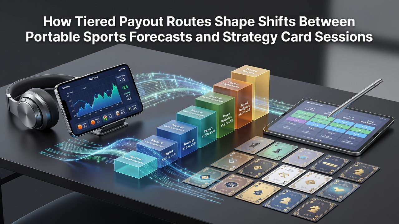 Mobile device displaying sports betting odds alongside a strategy card game interface with payout tier indicators