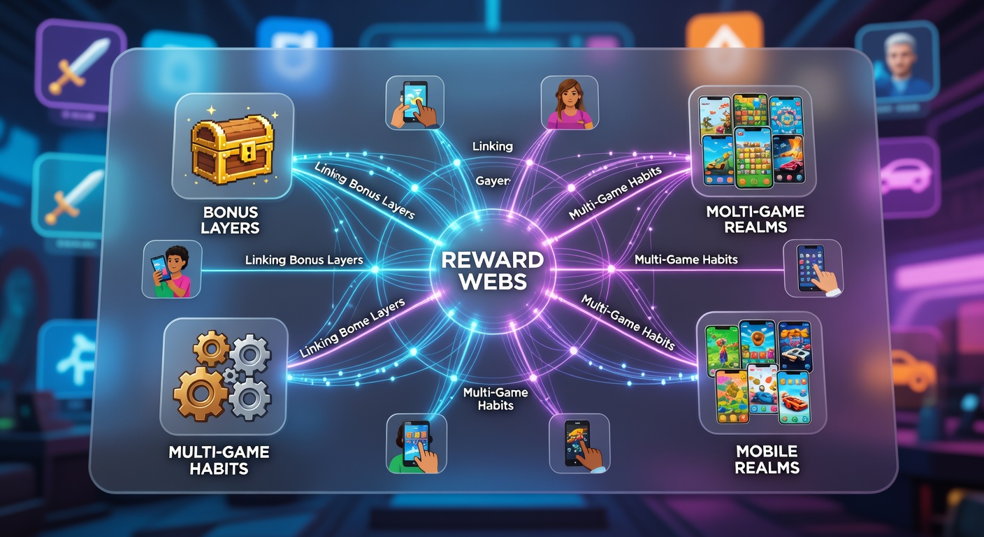 Dashboard view illustrating reward points flowing between mobile slot, blackjack, and sports betting modules