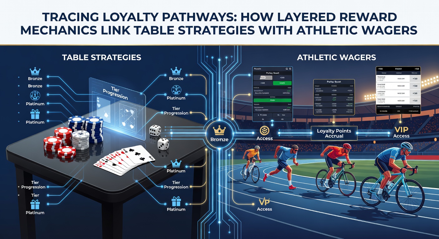 Mobile app screenshot displaying integrated reward tiers linking table play to sports wagers