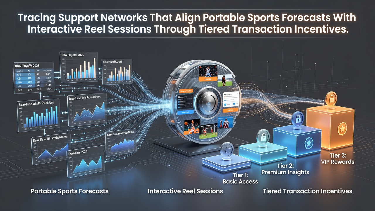 Mobile interface showing sports forecast tools connected to reel session incentives